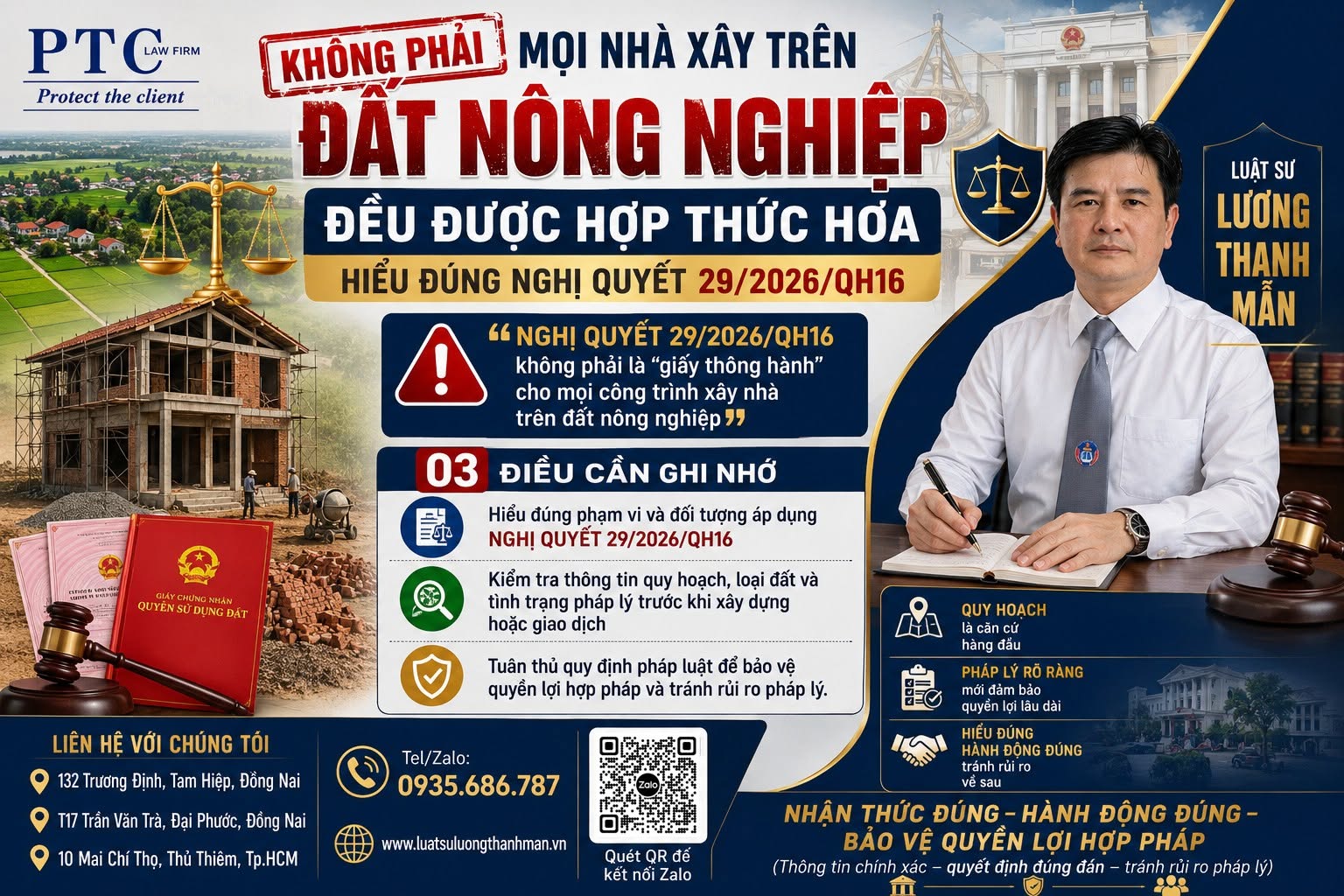 Không phải mọi nhà xây trên đất nông nghiệp đều được hợp thức hóa - hiểu đúng Nghị quyết 29/2026/QH16