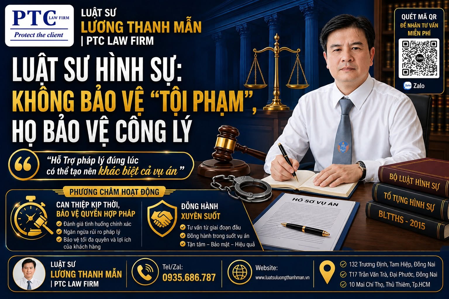 Luật sư hình sự không bảo vệ “tội phạm”, mà bảo vệ công lý
